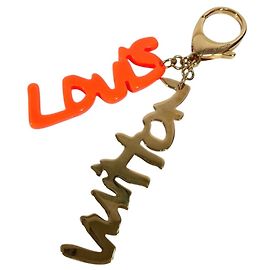 Portachiavi Bijou Sac Graffiti Louis Vuitton D'oro Arancione