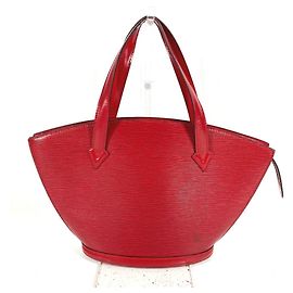 Sac cabas Louis Vuitton Epi Saint Jacques Rouge