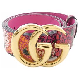 Cinturón Gucci GUCCI 525040 Rosa Roja Verde