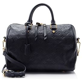 Louis Vuitton Monogram Empreinte Speedy Bandouliere 30 Borsa Blu