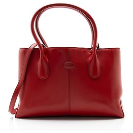 Tod's Smooth Leather D-Styling Small Tote Red