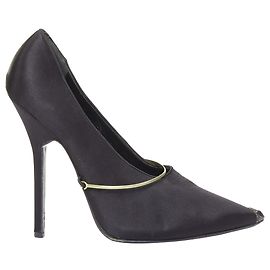 Escarpins stiletto Pamela em cetim com barra dourada Givenchy Verde Caqui
