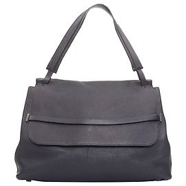 Borsa a tracolla in pelle Top Handle 14 The Row Nero