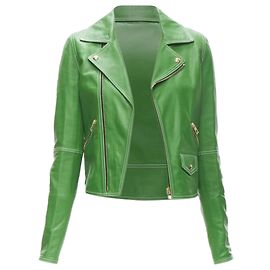 Giacca biker in pelle Loewe Jw Anderson Marrone Beige