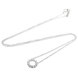 Tiffany & Co. Open Circle Pendant Platinum with Diamonds Mini Silvery