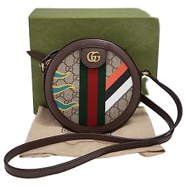 Gucci Bolsa Transversal Redonda Ophidia Double Horse Multicor