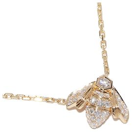 Colar com pingente Chaumet K18YG Diamond Dourado Metálico