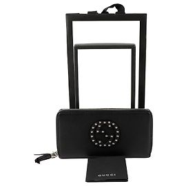 Gucci Soho Long Wallet Schwarz Kalbleder Schwarz