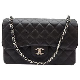 Chanel Classic Large Caviar Black Condition Schwarz