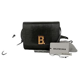 Balenciaga Logo Schultertasche Schwarz