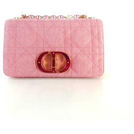 Dior Bolsa de Ombro e Transversal em Tecido Caro Vermelho