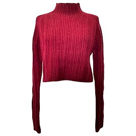 Suéter de cuello redondo Maje en acrílico rojo Roja