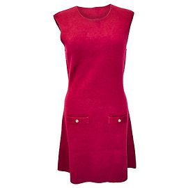 Robe mini en maille Ritorsa de Maje en laine rouge Rouge Bordeaux