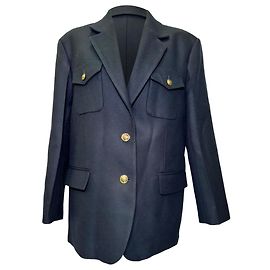 Sandro Paris Gemma Suit Blazer in Navy Blue Wool Navy blue