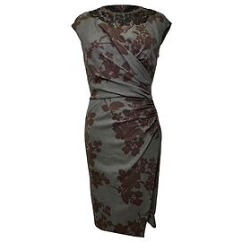 Vestido midi estampado Etro em lã cinza Cinza