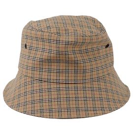 Burberry Check Bucket Hat Size Brown