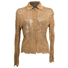 Semi-transparente Acne Studios Strickjacke aus brauner Viskose Braun