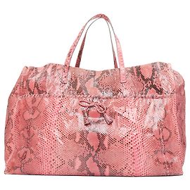 Anya Hindmarch scaled leather bow shopper tote Black
