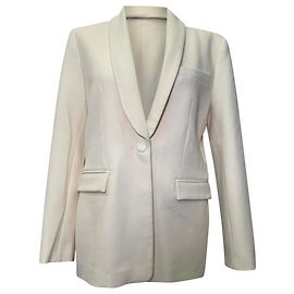 Maje Suit Blazer in Ivory Polyester Weiß Roh