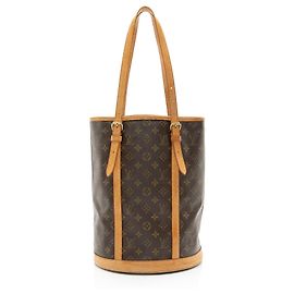 Louis Vuitton Vintage Monogram Canvas Bucket GM Tote Beutel Braun