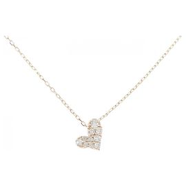 Autre Marque Colar de ouro rosa K10 e diamantes Rosa
