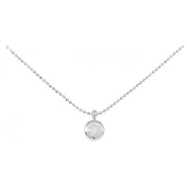 Autre Marque Collana con Diamanti Pt900 Pt850 Argento