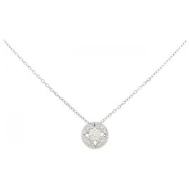 Autre Marque Diamant-Halskette PT900 PT850 Silber