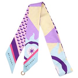 Sciarpa/Foulard in seta BVLGARI Bulgari Logo Silk Sherry Multicolor da donna Multicolore