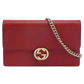 Gucci Marmont red leather wallet Red