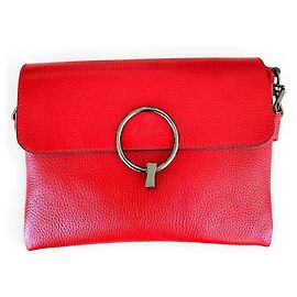 Chloé Faye Bolsa Tiracolo em Couro Vermelho Vermelho