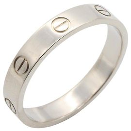 Cartier Mini Love Ring in 18K White Gold Golden