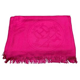 Echarpe grande de cashmere e seda New Libris da Hermès Rosa