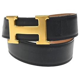 Hermès Hermes Constance Reversible Belt Leather Medium Black
