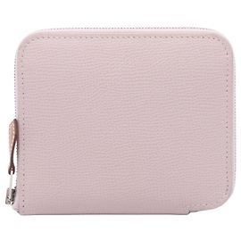 Hermès Hermes Azap Compact Silk In Round Wallet Pink