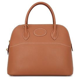 Hermès Hermes Bolide 31 Handbag in Gold Courchevel Leather Golden