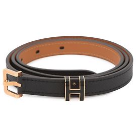Hermès Hermes Kara Leather Belt Black