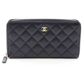Chanel Classic Long Zip Wallet Black