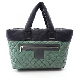 Borsa Tote Chanel Coco Cocoon MM Nero Verde