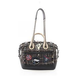 Sac Bowling Airline Chanel Noir Blanc