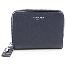 Portafoglio bi-fold Yves Saint Laurent Paris Rive Gauche Blu navy
