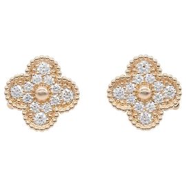 Pendientes Vintage Alhambra Diamond Van Cleef & Arpels Dorado Otro