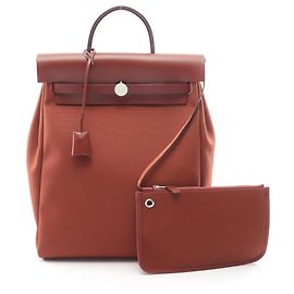 Hermès Hermes Herbag Zip Add PM Retourne Backpack Handbag Brown