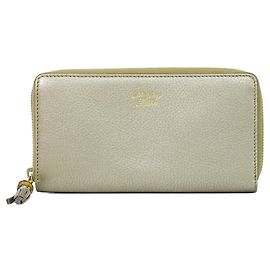 Gucci Bamboo Tassel Zip Leather Golden