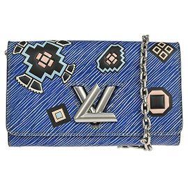 Louis Vuitton Twist Chain Edição Limitada em Couro Epi Azteque Azul