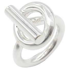Hermès Anello a fascia argento Hermes Echappé MM Altro
