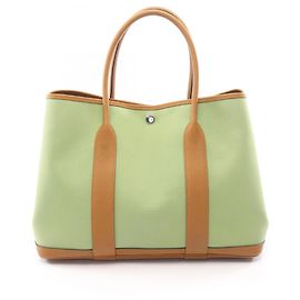 Hermès Sac cabas Hermes Garden Party PM Marron Vert
