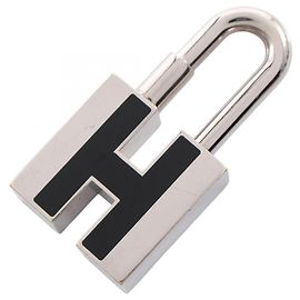 Hermès Charm Cadena Motif H Hermes Nero Argento