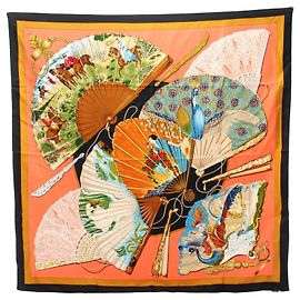 Hermès Hermes Carré 90 BRISE de CHARME Schal Schwarz Mehrfarben