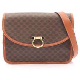 Céline Bolsa de Ombro Celine Macadam Marrom Marrom