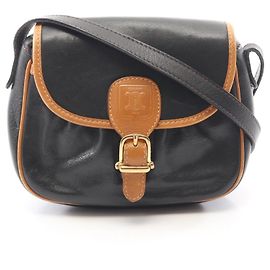Céline Bolsa de Ombro Celine Macadam Marrom Preto